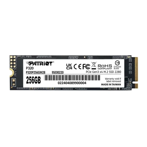 SSD پاتریوت P320 NVMe M.2 ظرفیت 256 گیگابایت