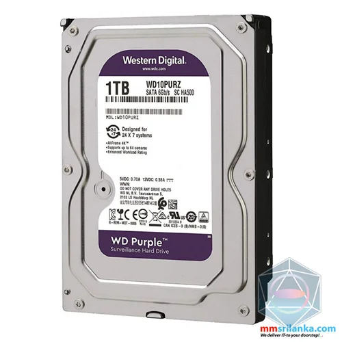 هارد اینترنال وسترن دیجیتال Purple 1TB 64MB Buffer